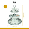 Mikasa x V&A Alice In Wonderland 5200022 Porselen 3 Katlı Kek, Pasta Standı