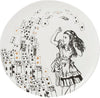 Mikasa x V&A Alice In Wonderland 5200020 Porselen Fine China 21cm Pasta Tabak Seti 4lü