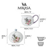Mikasa x V&A Alice in Wonderland MKALSUGCRMSET Fine China Porselen 200ml Krema ve Şekerlik Seti