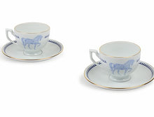  HORSE LUCK COLLECTION - BLUE AT FİGÜRLÜ LACİVERT 2'Lİ TÜRK KAHVESİ FİNCAN SETİ