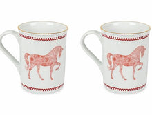  HORSE LUCK COLLECTION - RED AT FİGÜRLÜ BORDO KUPA 2'Lİ SET